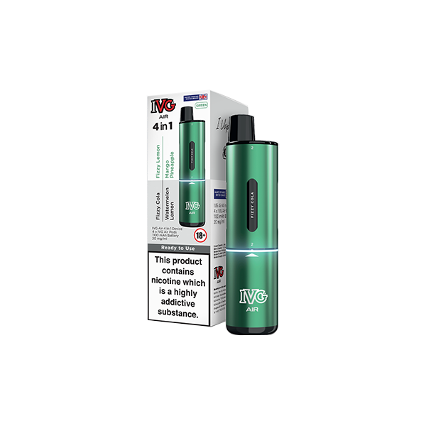 I VG Air 4 in 1 Disposable Rechargeable Pod Vape Kit 2400 Puffs (20mg)