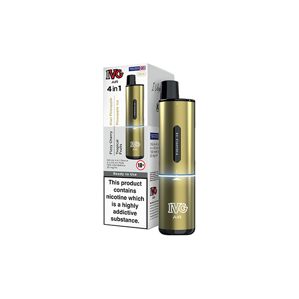 I VG Air 4 in 1 Disposable Rechargeable Pod Vape Kit 2400 Puffs (20mg)