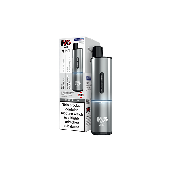 I VG Air 4 in 1 Disposable Rechargeable Pod Vape Kit 2400 Puffs (20mg)