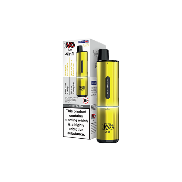 I VG Air 4 in 1 Disposable Rechargeable Pod Vape Kit 2400 Puffs (20mg)