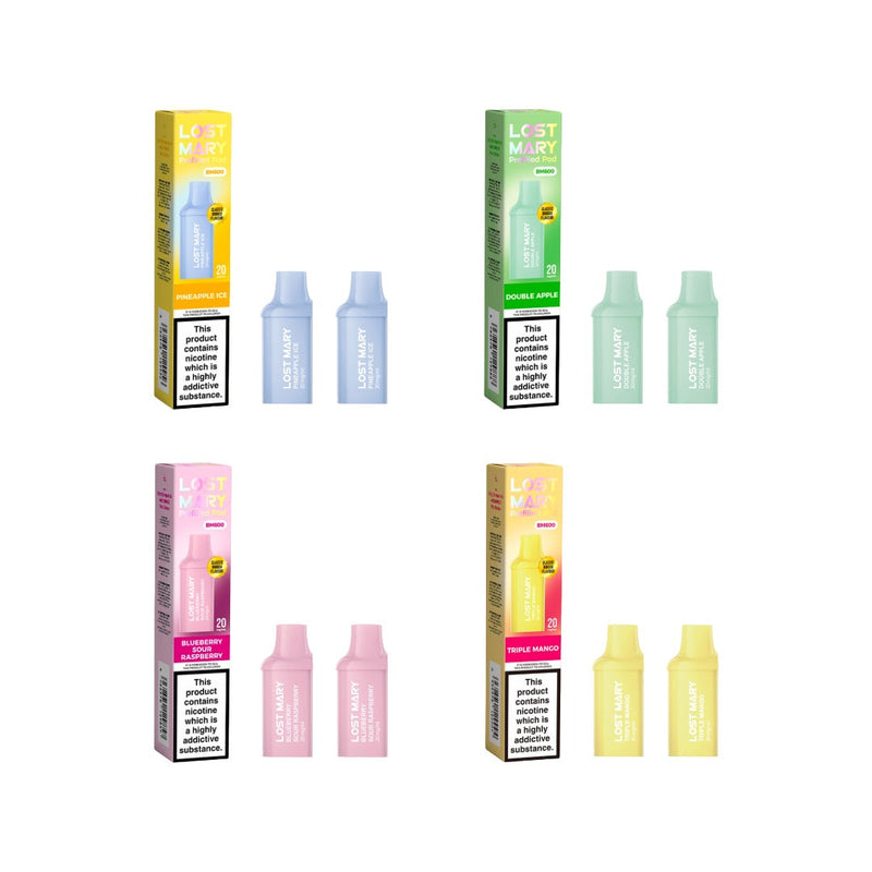 20mg Lost Mary BM600 Prefilled Replacement Pods 1200 Puffs