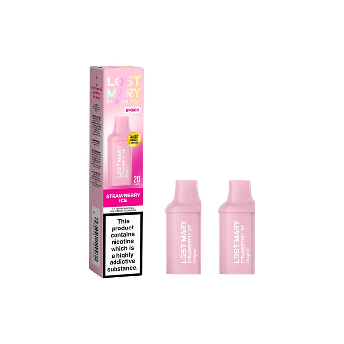 20mg Lost Mary BM600 Prefilled Replacement Pods 1200 Puffs