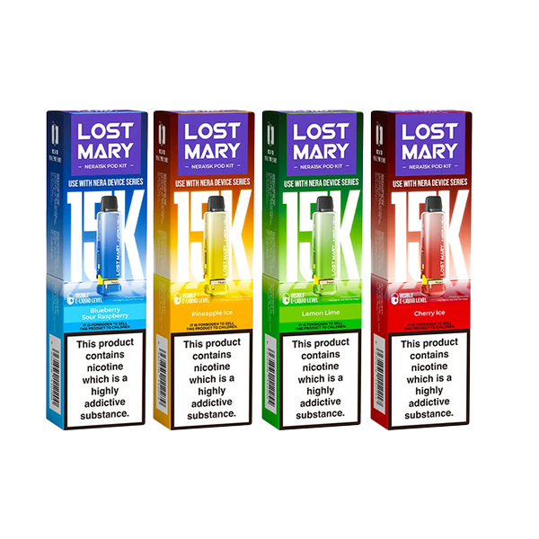 20mg Lost mary Nera 15k Prefilled Pod 15000 Puffs