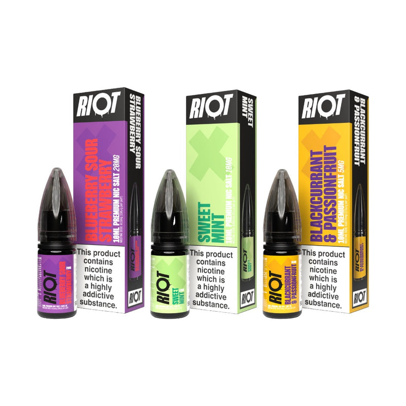 20mg RIOT X Premium Nic Salts - 10ml