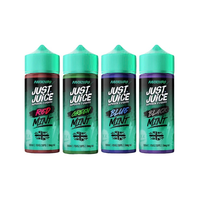 0mg Just Juice MINT 100ml Shortfill (70VG/30PG)