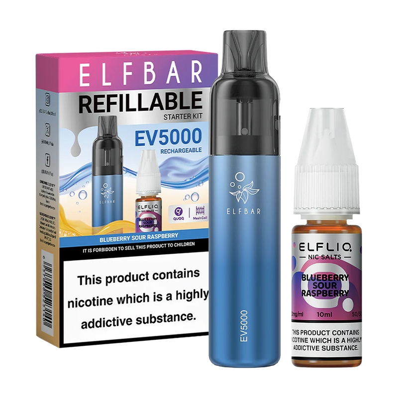 Elf Bar EV5000 Disposable Pod Kit + 20mg ElfLiq Salt